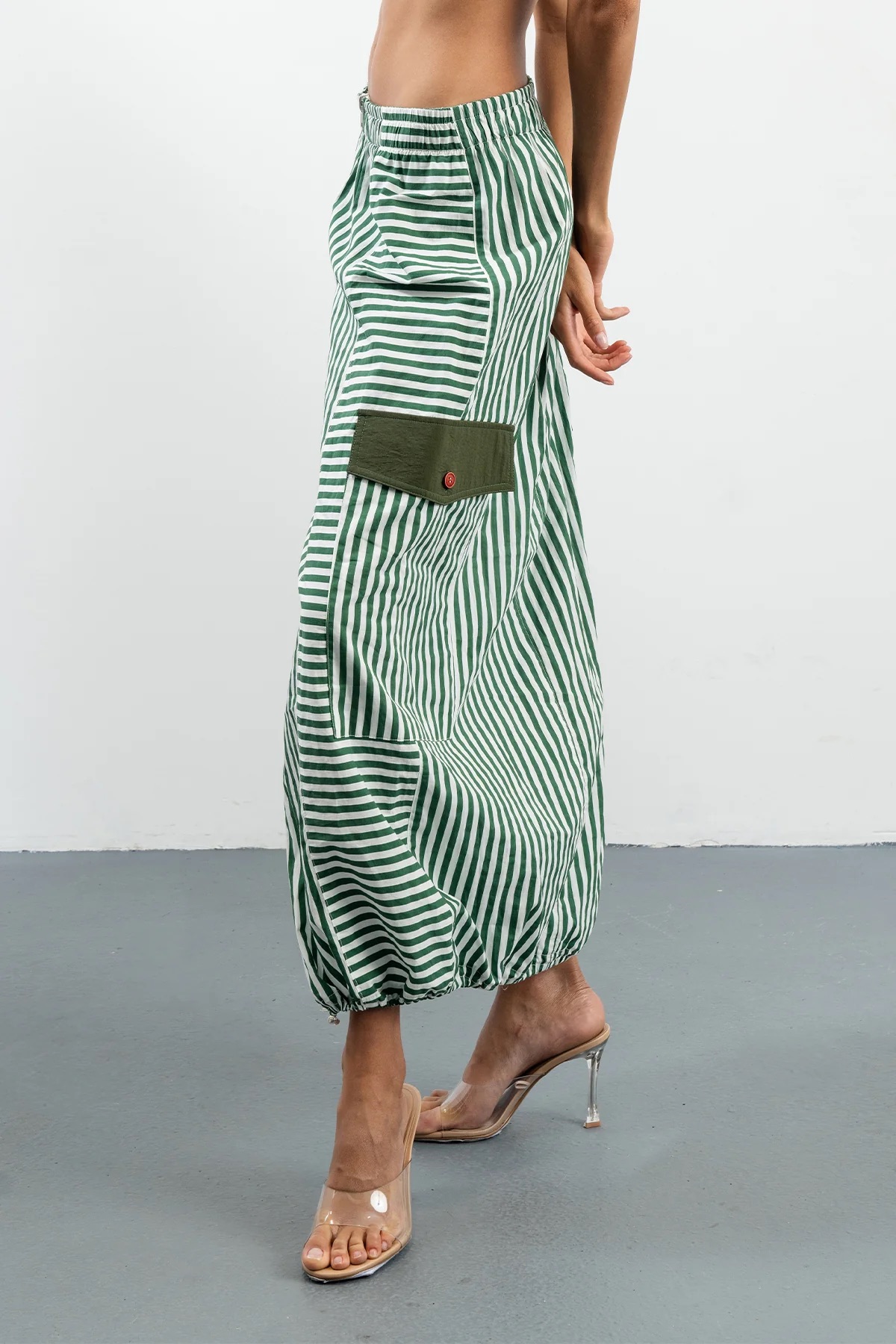 Zippered Maxi Skirt with Pocket Detail