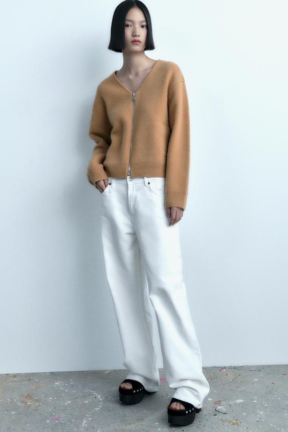 Image 1 of WOOL BOMBER JACKET WITH ZIP from Zara