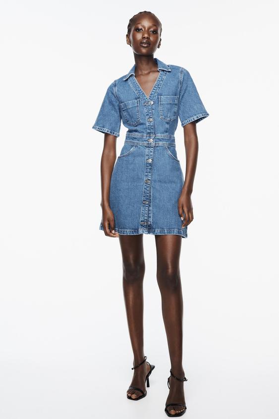Image 1 of Z1975 DENIM DRESS from Zara