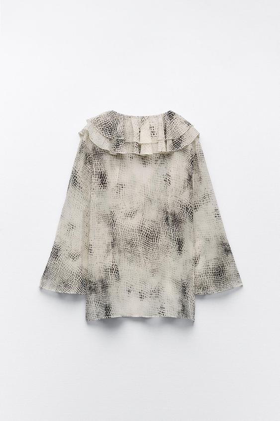 Image 1 of SHIRT WITH CUTWORK EMBROIDERY from Zara