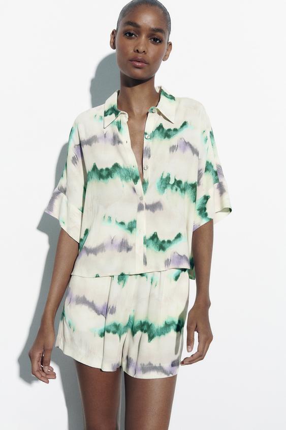 Image 1 of TIE-DYE SHIRT from Zara