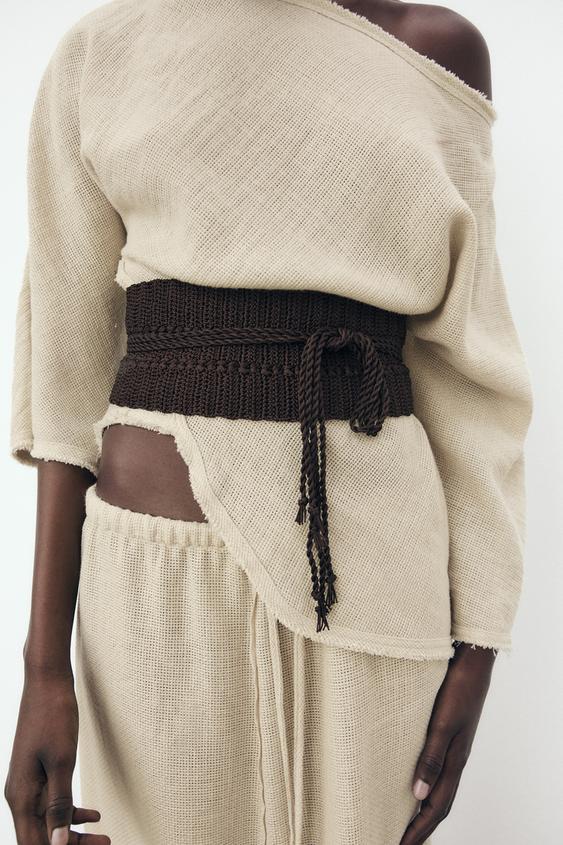 Image 1 of RUSTIC TEXTURED BLOUSE from Zara