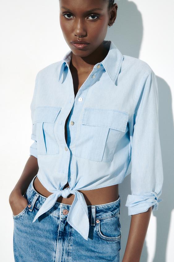 Image 1 of KNOTTED SHIRT from Zara zoom