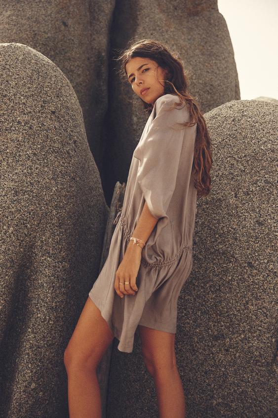 Image 1 of ASYMMETRIC TUNIC BLOUSE from Zara