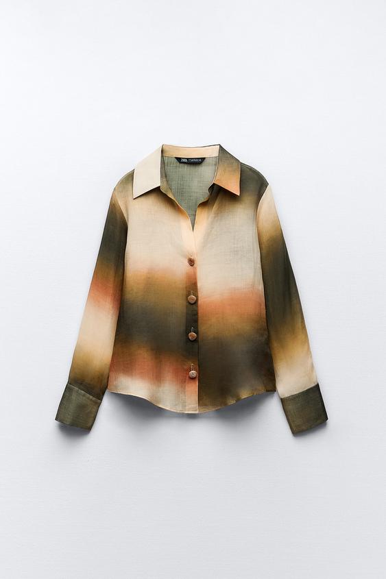 Image 1 of TIE-DYE RAMIE SHIRT from Zara