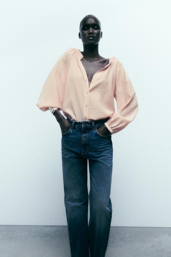 FRILL NECKLINE BLOUSE