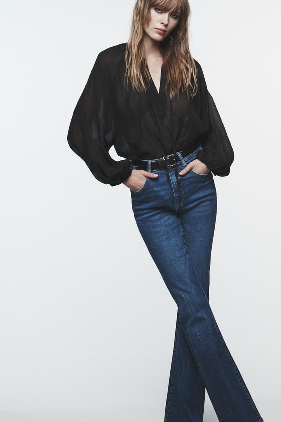 Image 1 of BLOUSE WITH FULL SLEEVES from Zara