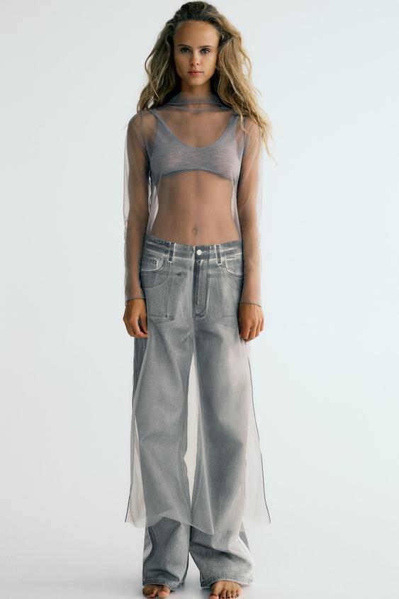 TRANSPARENT TULLE DRESS