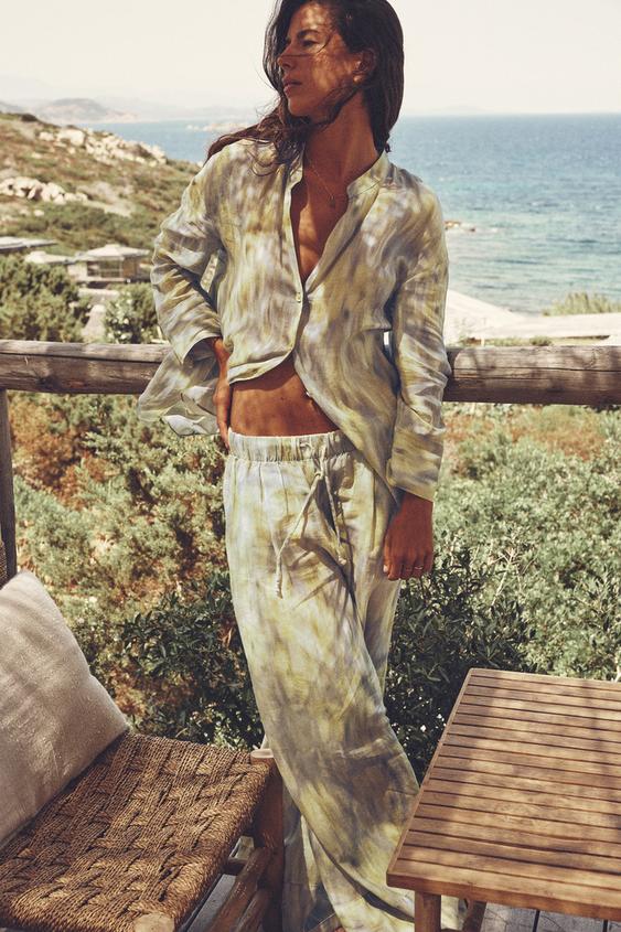 PRINTED RAMIE BLOUSE